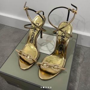 TOM FORD GOLD PALE HEEL SIZE 38